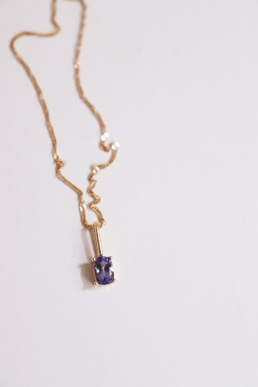 Collar tanzanita oro 10k