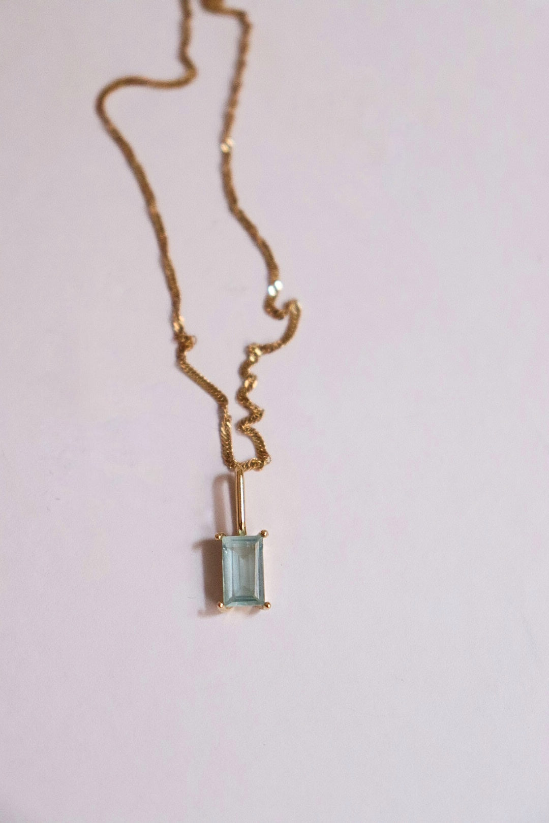 Collar aguamarina oro 10k